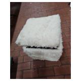 Fuzzy Collapsible Storage Ottoman