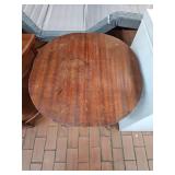 Round Mahogany Drum Table with Single Drawer