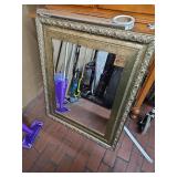 Beveled Gold Frame Wall Mirror