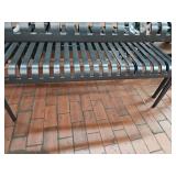 Outdoor Metal Patio Table with Benches