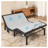 Adjustable Bed Frame Queen Size, Zero-Clearance and Zero Gravity Mode, Electric Bed with Head & Foot Incline