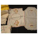 Embroidered Linens Collection with Cat Design