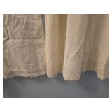 White Cotton and silk Full Slip with Lace Trim