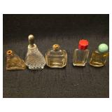 Collection of Miniature Glass Perfume Bottles
