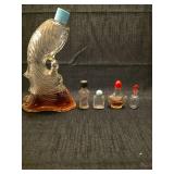 1900s Glass Cockatoo Perfume Bottle Collection