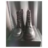 Messy1 Black Platform Combat Boots
