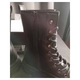 Demaha1 Black PU Platform Boots UK4/EU37/US6