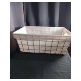 Wire Frame Storage Basket with White Liner