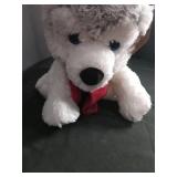 PetSmart Fate White Plush Dog with Red Bow
