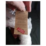 PetSmart Fate White Plush Dog with Red Bow