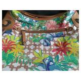 Tropical Floral Print Shoulder Bag