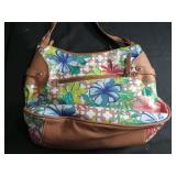 Tropical Floral Print Shoulder Bag