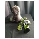 Rachael Hale Gray Plush Door Stopper with Safety  pet boots