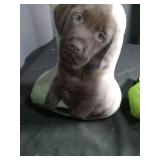 Rachael Hale Gray Plush Door Stopper with Safety  pet boots