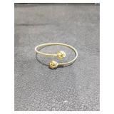 Gold Tone Love Knot Open Cuff Bracelet