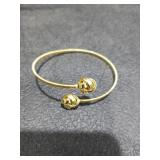 Gold Tone Love Knot Open Cuff Bracelet