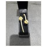 Gold Tone Love Knot Open Cuff Bracelet