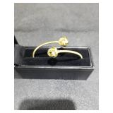 Gold Tone Love Knot Open Cuff Bracelet