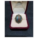 VINTAGE TURQUOISE STONE GOLD PLATED RING