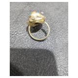 VINTAGE TURQUOISE STONE GOLD PLATED RING