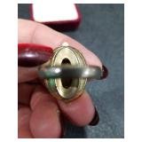 VINTAGE TURQUOISE STONE GOLD PLATED RING