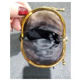 Embroidered Evening Purse with Gold Chain