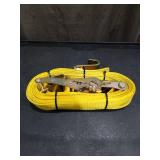 Yellow Ratchet Tie Down Cargo Strap