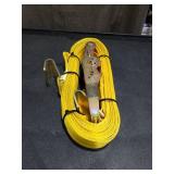 Yellow Ratchet Tie Down Cargo Strap