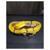Yellow Ratchet Tie Down Cargo Strap