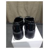 Dream Pairs Black Patent Loafers with Gold Hardware Size 8.5