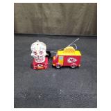Kansas City Chiefs Sugar Skull and Truck Ornament Set