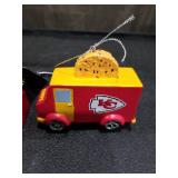 Kansas City Chiefs Sugar Skull and Truck Ornament Set