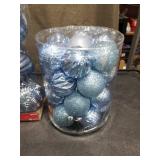Blue Shatterproof Christmas Ball Ornaments Set
