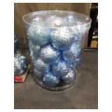 Blue Shatterproof Christmas Ball Ornaments Set