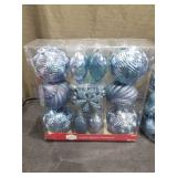 Blue Shatterproof Christmas Ball Ornaments Set