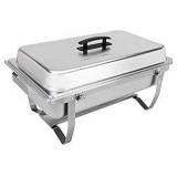Sterno 70153 Foldable Frame Buffet Chafer Set, 8-Quart