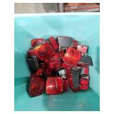 Lot of Red Square Trailer Tail Light