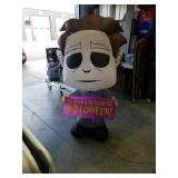 Michael Myers Halloween Inflatable Decoration with Sign