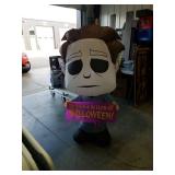 Michael Myers Halloween Inflatable Decoration with Sign