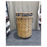 Decorative Woven Rattan Waste Basket
