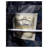 Blue Camouflage Zip-Up Windbreaker Jacket Size XL