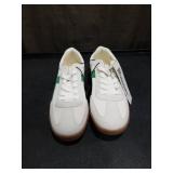 White and Green Classic Gum Sole Sneakers Size 7