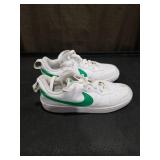 Nike Court Vision Low White Green Sneakers Size 5Y