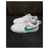 Nike Court Vision Low White Green Sneakers Size 5Y