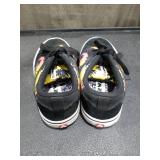 Youth Airwalk Sneakers Black/Orange/Yellow Palm Tree Design Size 5