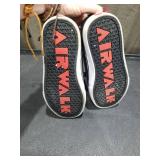 Youth Airwalk Sneakers Black/Orange/Yellow Palm Tree Design Size 5