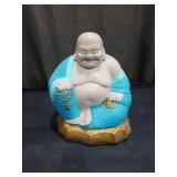 Turquoise and Gold Lucky Buddha Statue