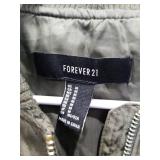 Olive Green Quilted Bomber Jacket Size Medium