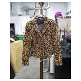 Leopard Print Blazer Jacket Size Small