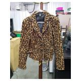 Leopard Print Blazer Jacket Size Small